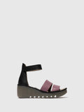Fly London BONO wedge sandals with ankle strap LILAC were $239