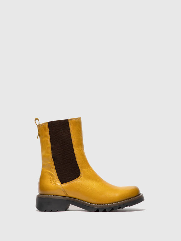 Fly London REIN leather ankle boots YELLOW