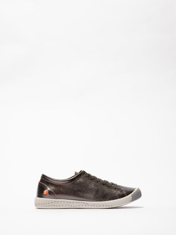 Softinos ISLA lace up leather sneaker GRAPHITE