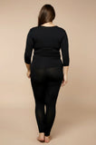 Tani 3/4 sleeve scoop neck top