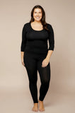 Tani 3/4 sleeve scoop neck top