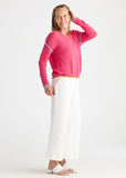 Drawstring V neck top
