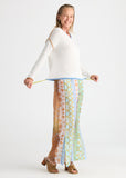 Drawstring V neck top