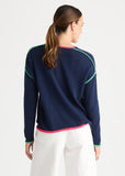 Drawstring V neck top