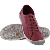 Softinos ISLA lace up leather sneaker DARK RED