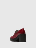 Fly London TOKY leather shoes RED