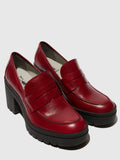 Fly London TOKY leather shoes RED