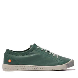 Softinos ISLA lace up leather sneaker green