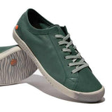 Softinos ISLA lace up leather sneaker green
