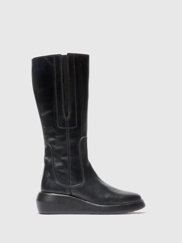 Fly London BOLA tall leather boots BLACK was $349