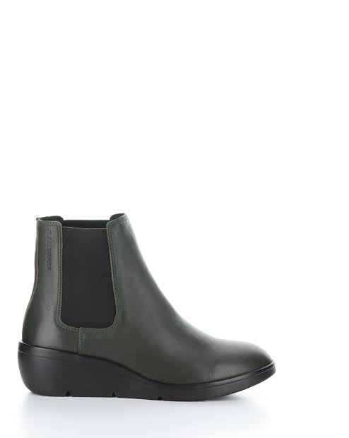 Fly London NOLA leather ankle boots GREEN