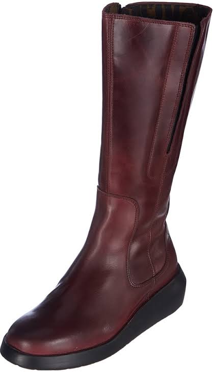 Fly London BOLA tall leather boots BERRY