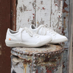 Softinos BAUK lace up leather sneaker WHITE