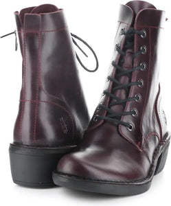 Fly London MILU leather ankle boots BERRY