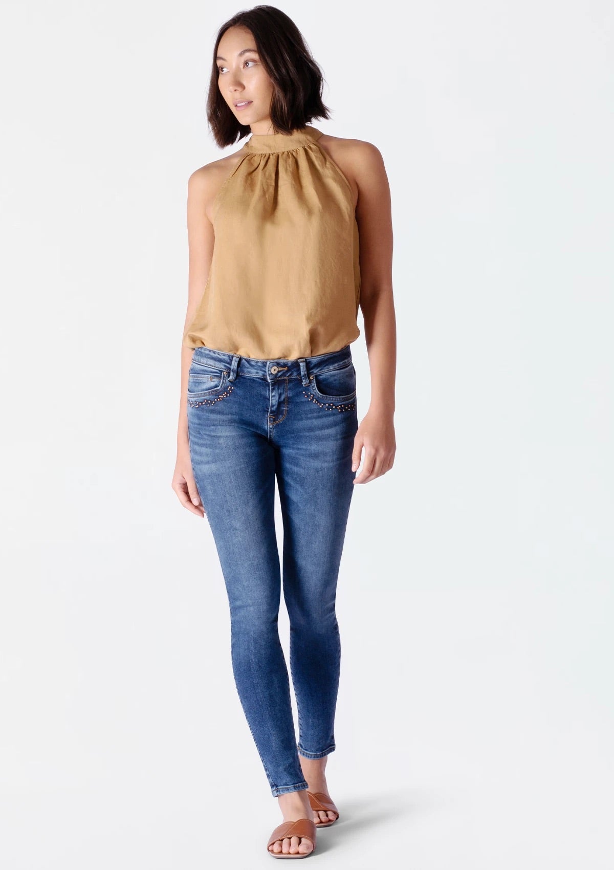 LTB Jeans Nicole Slim Jeans voor dames, Cali Onbeschadigde Wash 53922, 30W / 32L LTB Jeans Nicole Slim Jeans voor dames, Cali Onbeschadigde Wash 53922, 30W / 32L