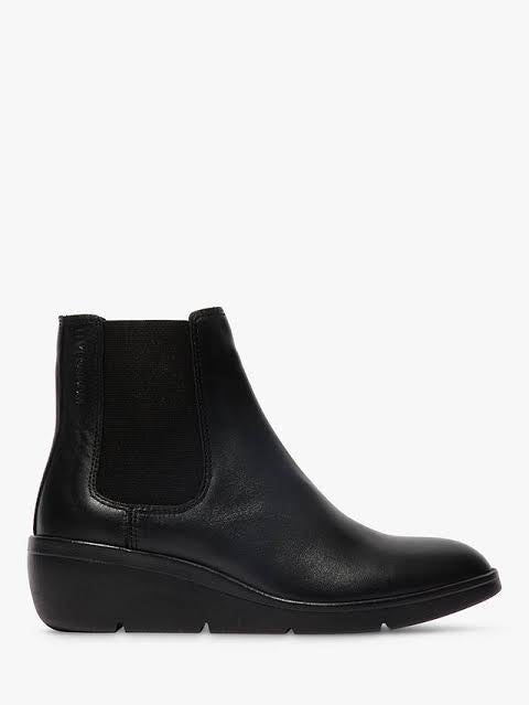 Fly London NOLA leather ankle boots BLACK