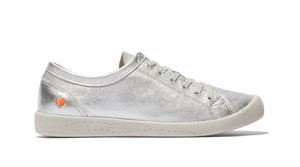 Softinos ISLA lace up leather sneaker SILVER were $199